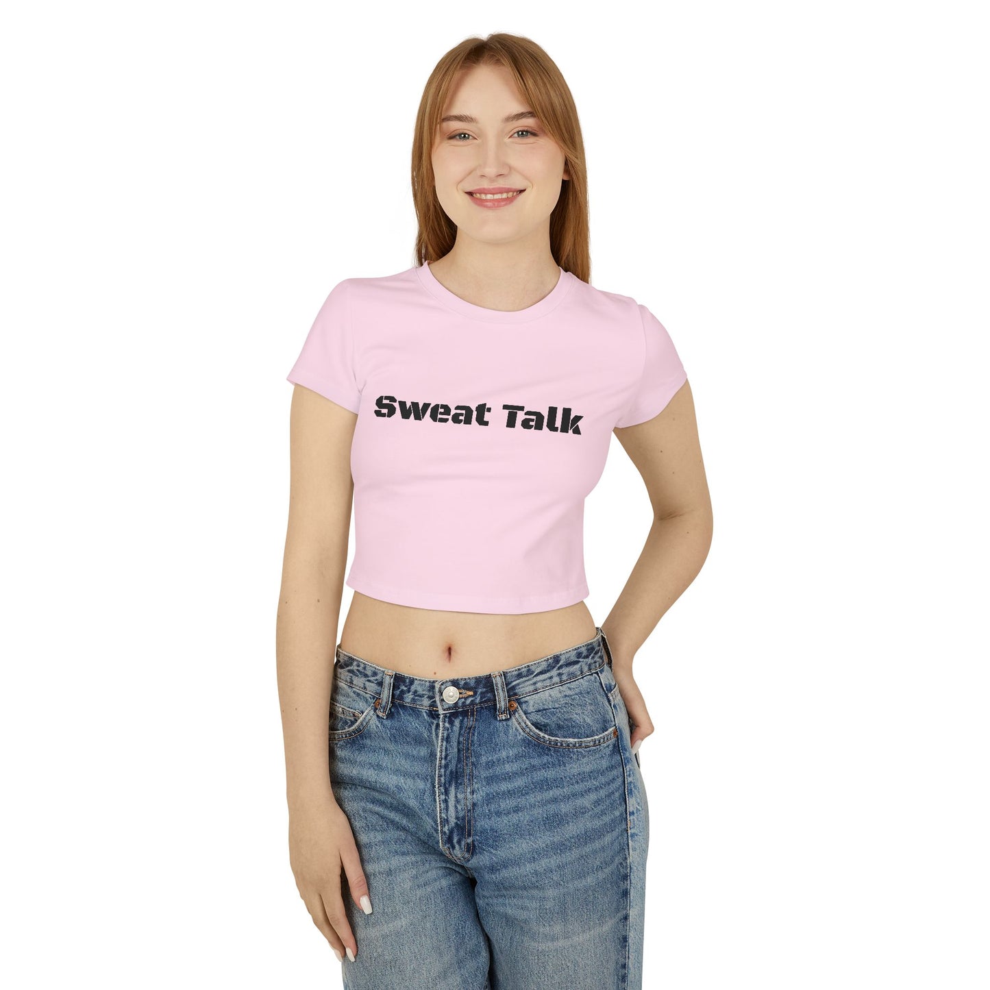 Sweat Talk Women's Baby Tee