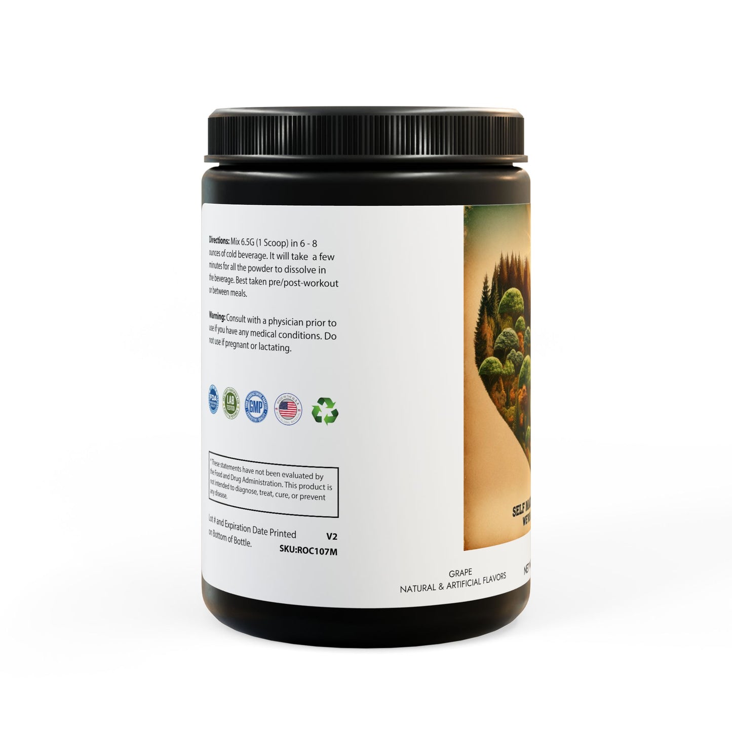 BCAA Supplement, Grape (325g, 11.46oz, 50 servings)