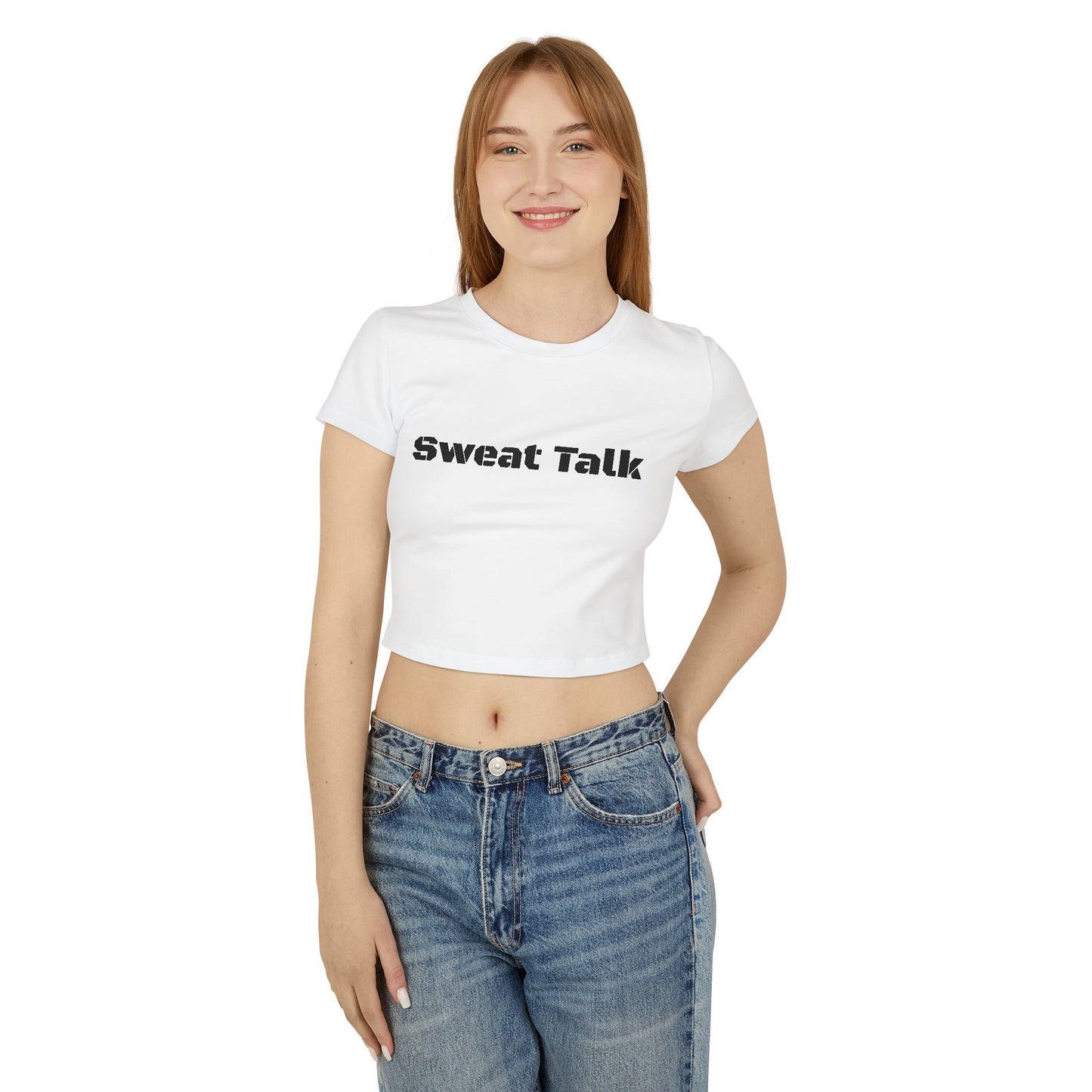 Sweat Talk Women's Baby Tee