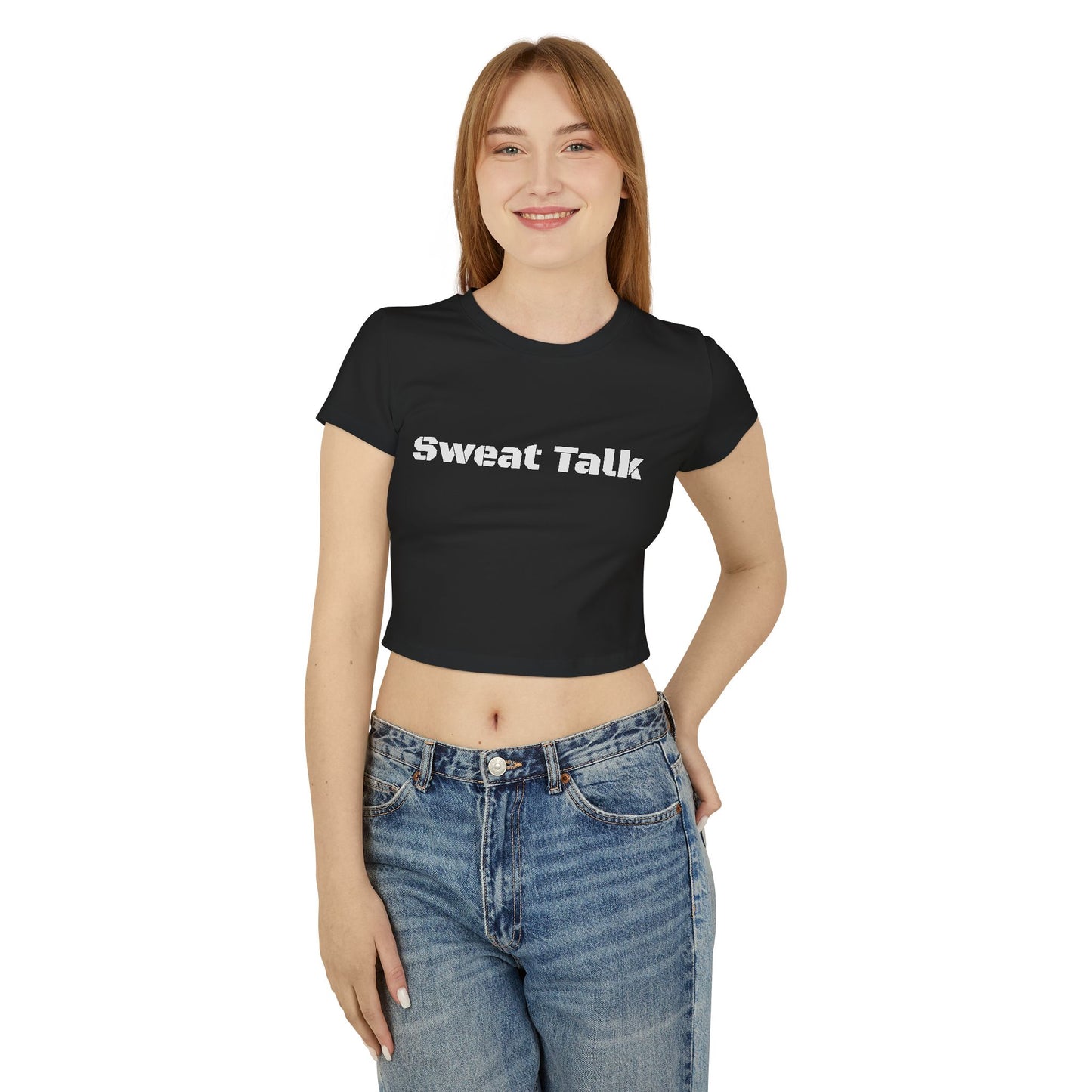 Sweat Talk Women's Baby Tee