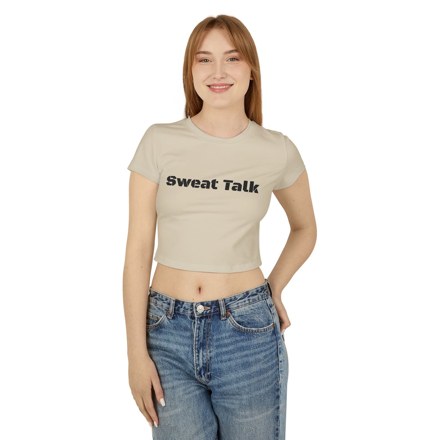 Sweat Talk Women's Baby Tee