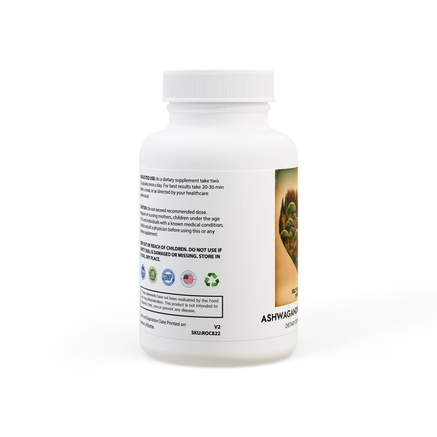 Ashwagandha and Black Pepper Supplement (60 capsules)
