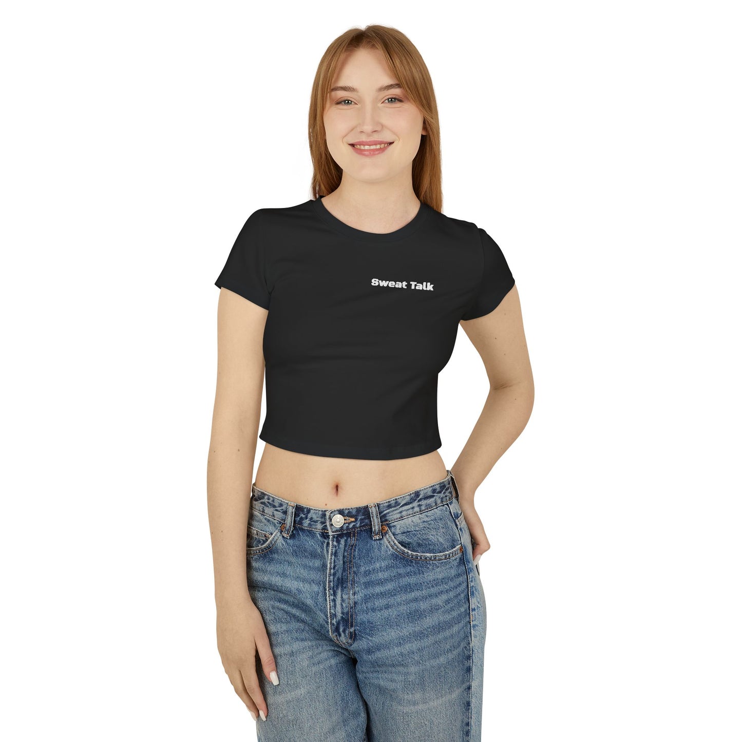 Sweat Talk Women's Baby Tee