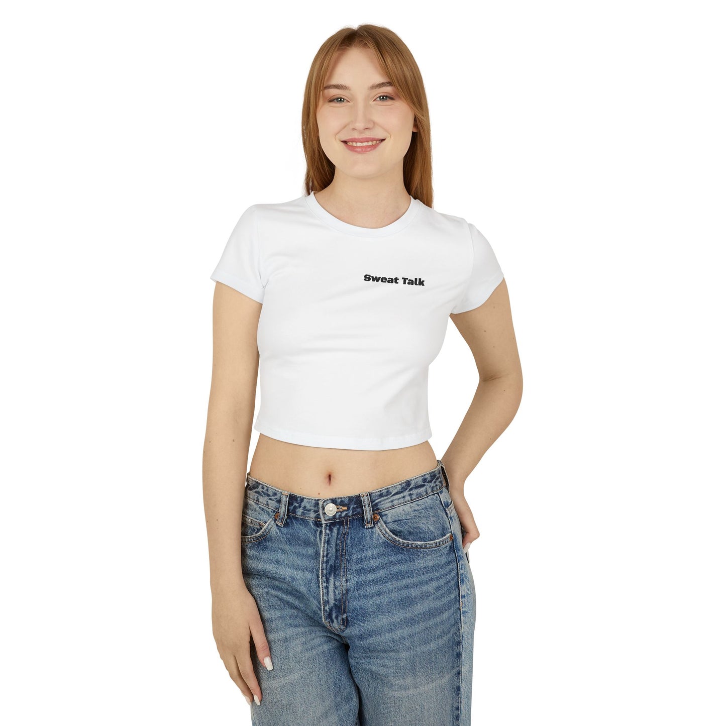 Sweat Talk Women's Baby Tee